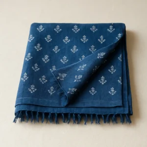 Indigo Cotton Scarf