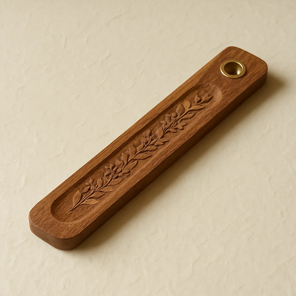 Carved Sandalwood Incense Holder